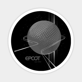 EPCOT Spaceship Earth Grayscale Shirt Design - Front Design for Light Shirts Magnet